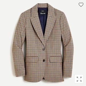 Boyfriend blazer in plaid Italian stretch wool